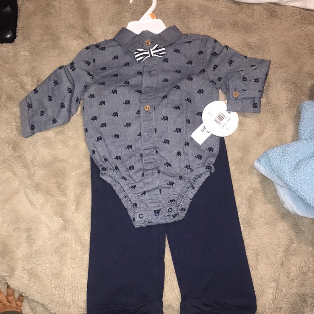 Baby bowtie onesie with slacks